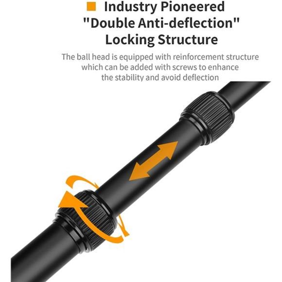 Camera Desk Mount Stand with 24.41'' Detachable Magic Arm, Mount Light Stand - Picture 5 of 7